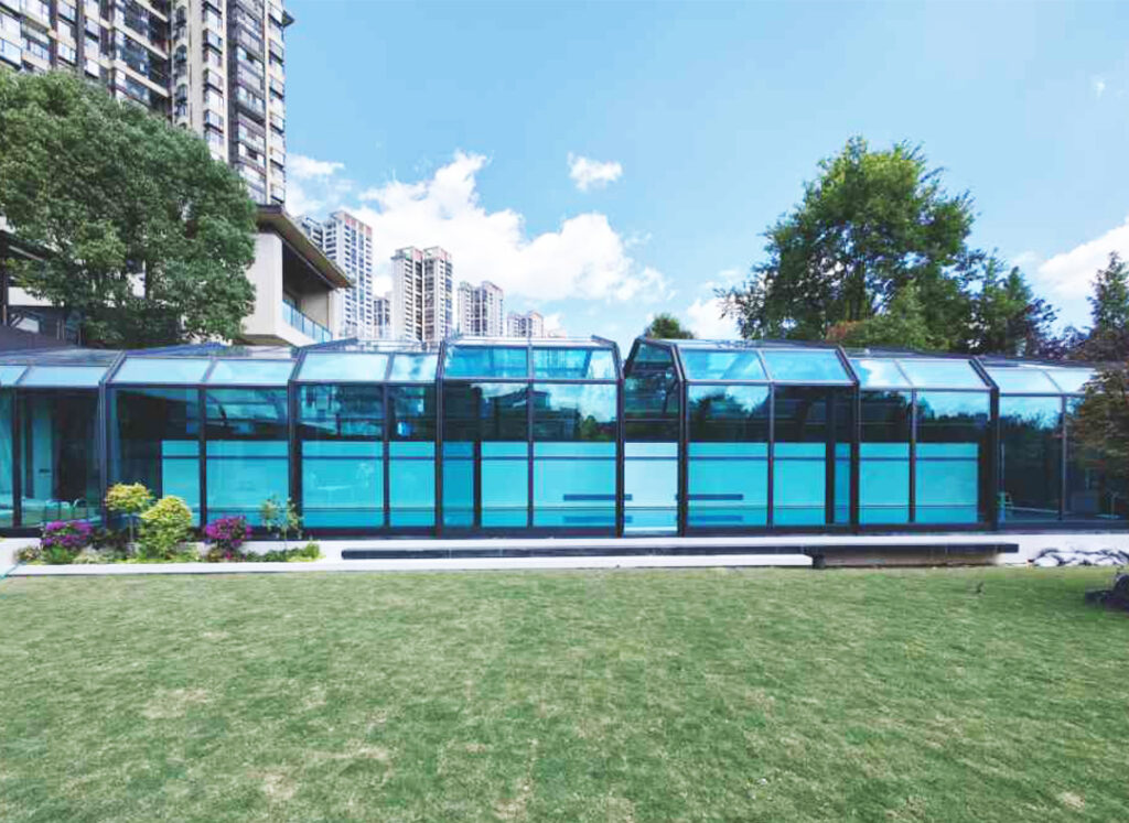 Automatic Vertical Sliding Glass System Dubai