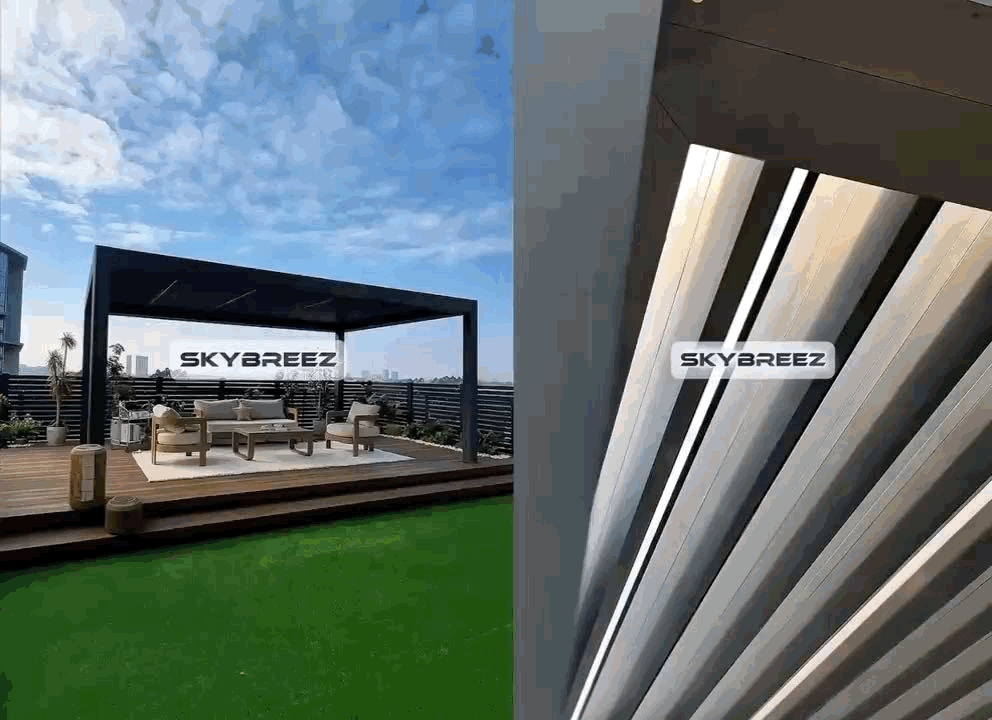 Bioclaimatic Paragola in UAE - SkyBreeze by WonderGlass Technologies
